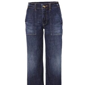 CABI LIDO CROPPED WIDE LEG ANKLE JEANS